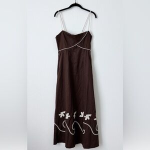 MON RENN FRESCO EMBROIDERED SUNDRESS